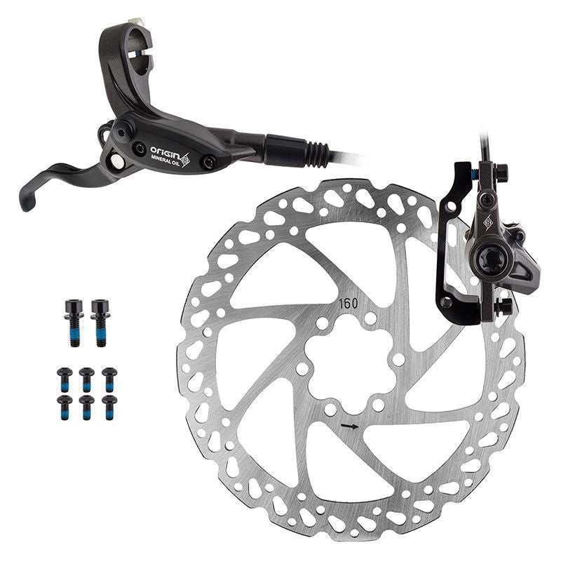 Origin8 Vise Hydraulic Rear Disc Brake Kit - Pre-bled w/ 160mm rotor