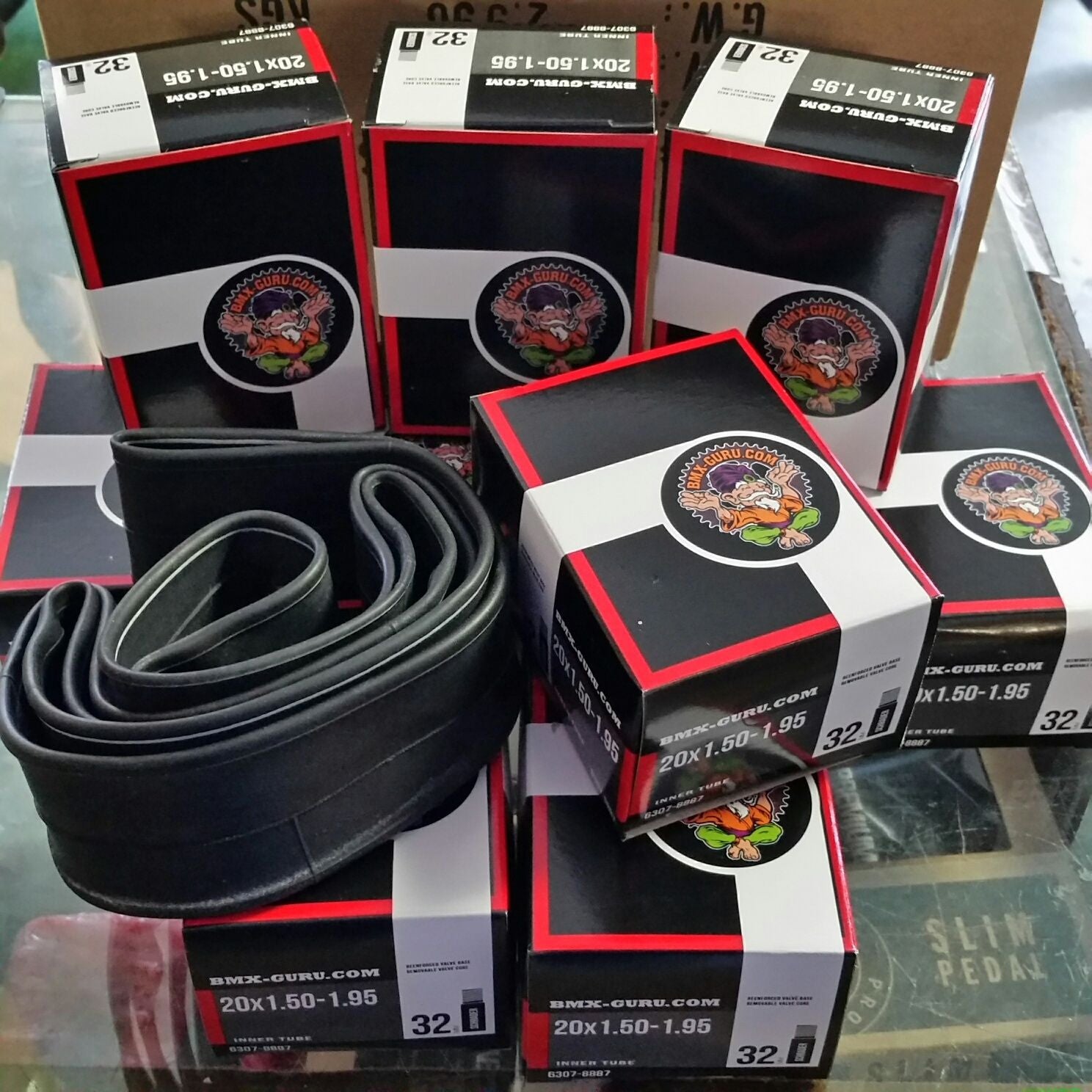20x1.50-1.95 BMXGuru Standard Schrader Valve Inner Tube - Box of 10 tubes