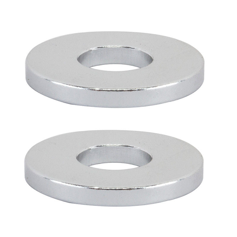 SE Alloy Hub Washers / Dropout Savers - Pair - Fits 3/8" axles - Silver