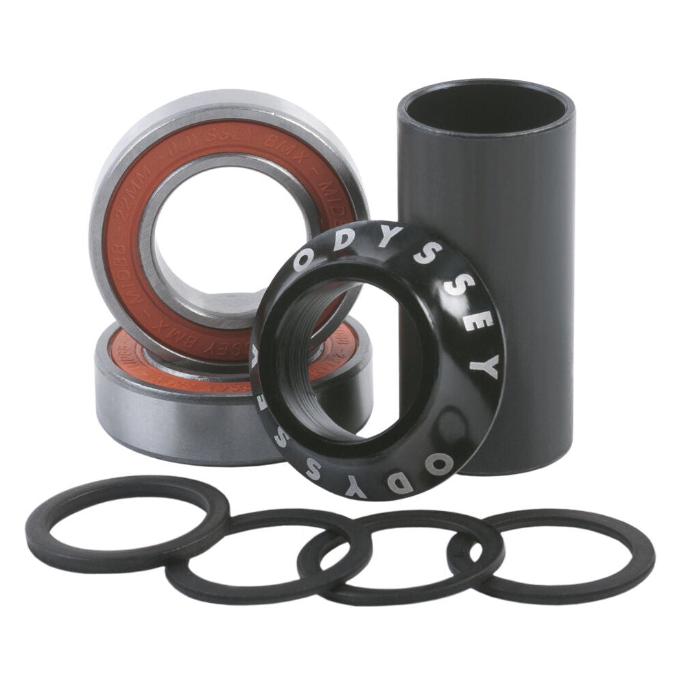 22mm Odyssey Mid BMX Bottom Bracket Set - Black