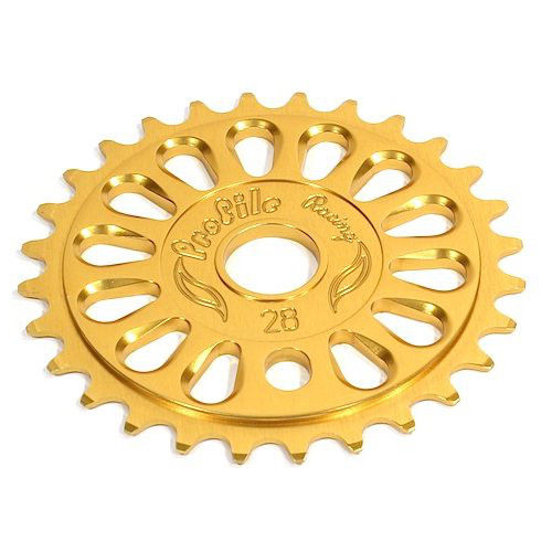 パーツ PROFILE RACING IMPERIAL Ti SPROCKET 25T Profile 25t Imperial BMX Sprocket / Chainwheel - Gold - USA Made