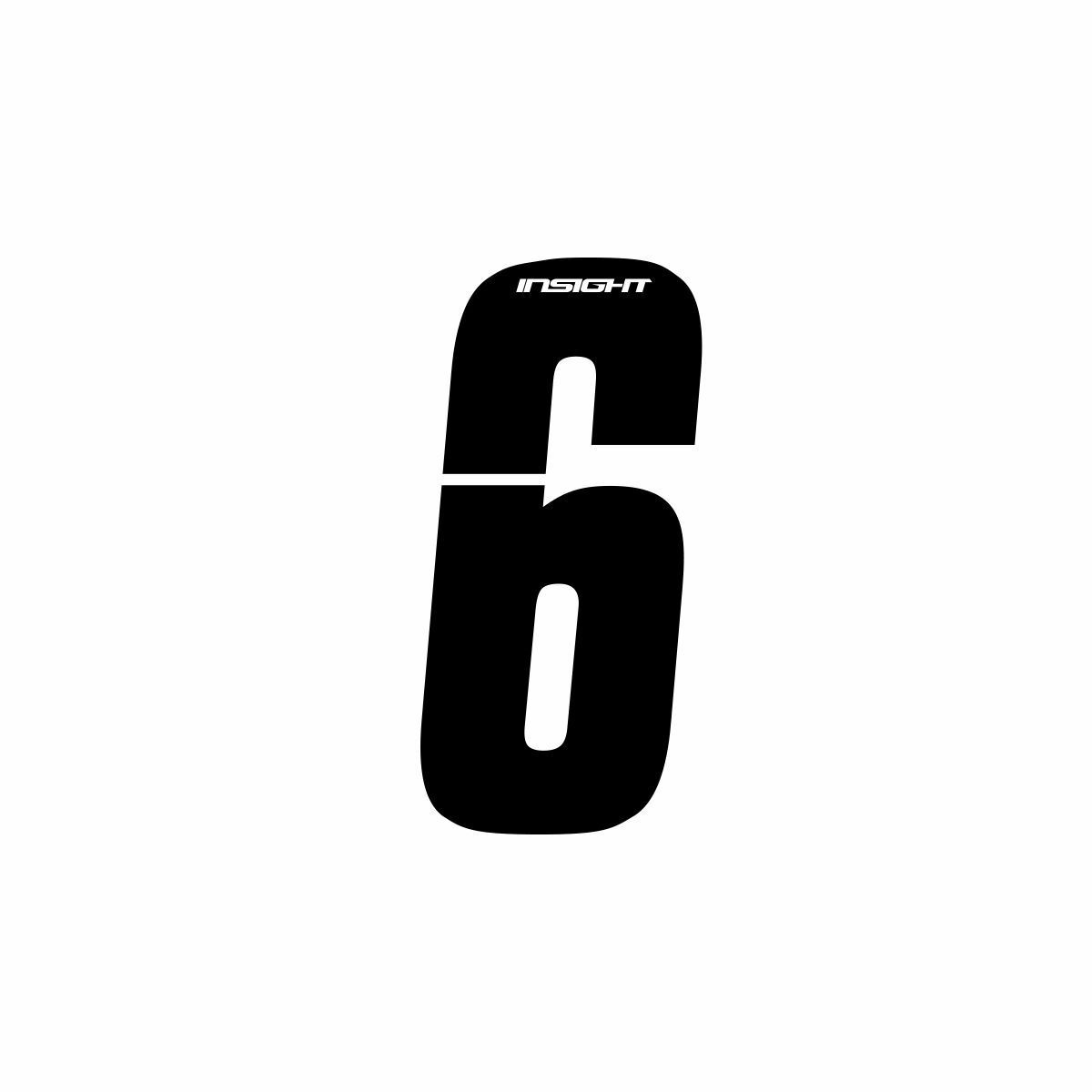 Insight BMX Side Plate Number - 3" - Black #