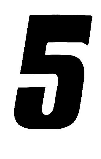 Tangent BMX Side Number Plate Number - 2" - Black #