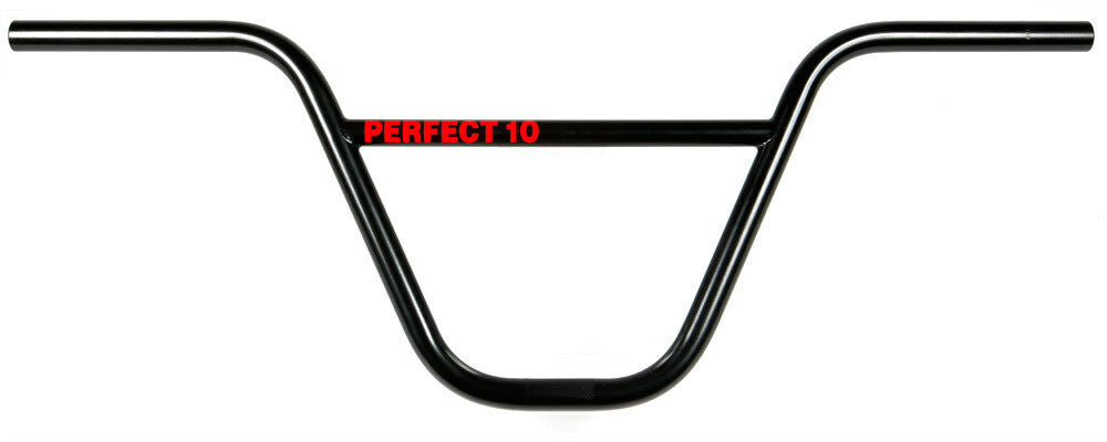 S&M Perfect 10 2pc BMX Handlebars - 10" - Flat Black - USA Made