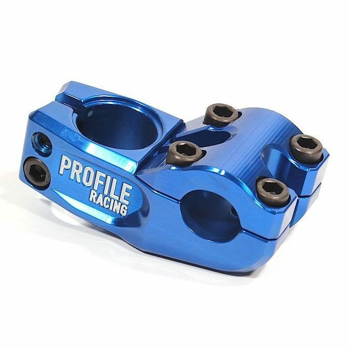 Profile Mulville "Push" BMX Threadless Stem - 53mm - Blue - USA Made