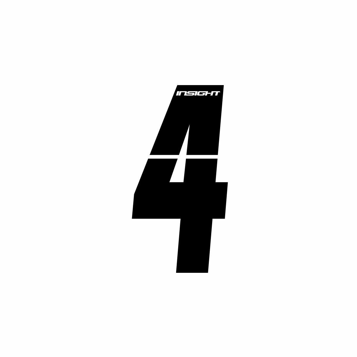 Insight BMX Side Plate Number - 3" - Black #