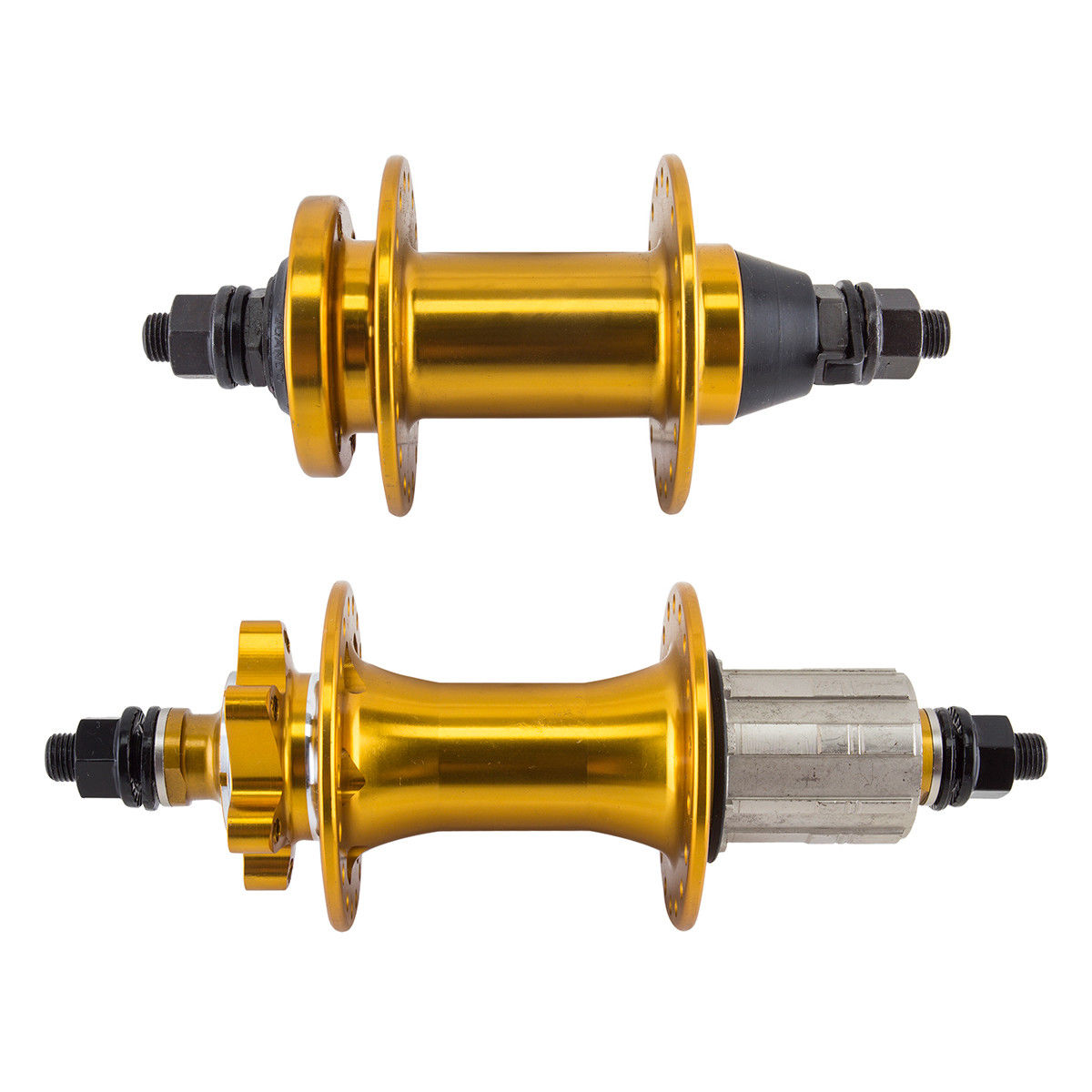 SE Racing OM Duro Hubset - 3/8" axles - 36H - 110/148mm 8-10spd - Gold Anodized