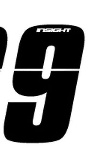 Insight BMX Numberplate Number - 3" # - Black