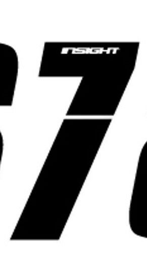 Insight BMX Numberplate Number - 3" # - Black
