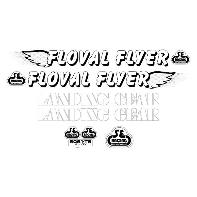 SE Racing "Floval Flyer" BMX Decal Set - White