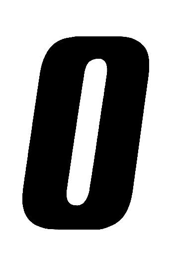 Tangent BMX Side Number Plate Number - 2" - Black #