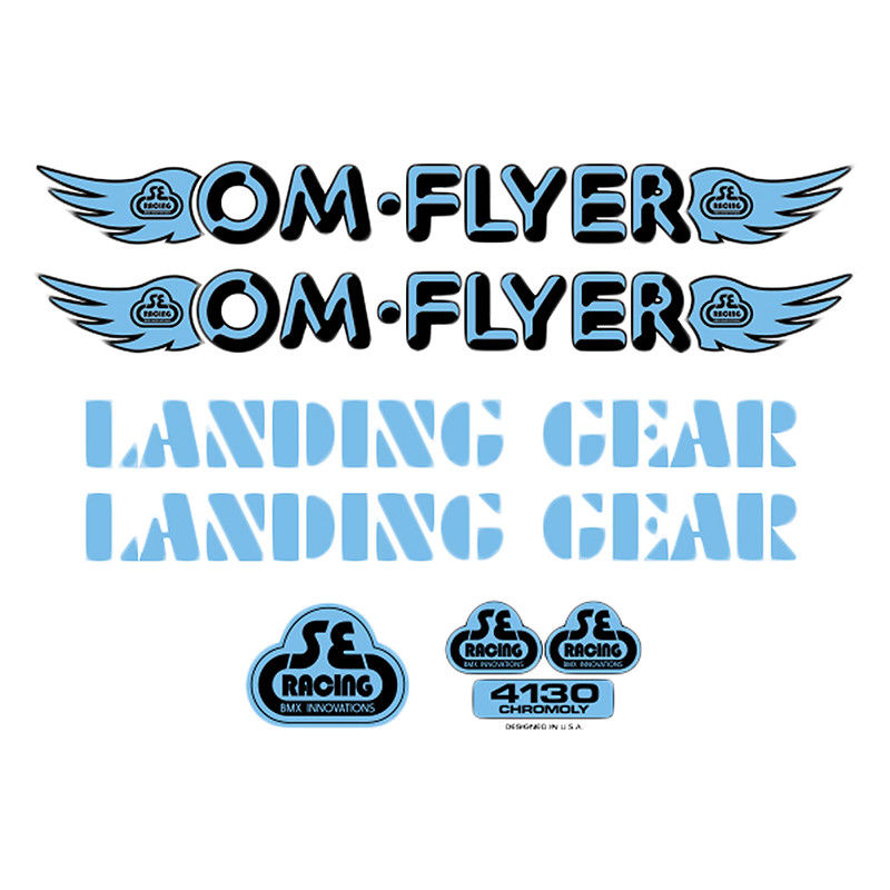 SE Racing "OM Flyer" BMX Decal Set - Blue