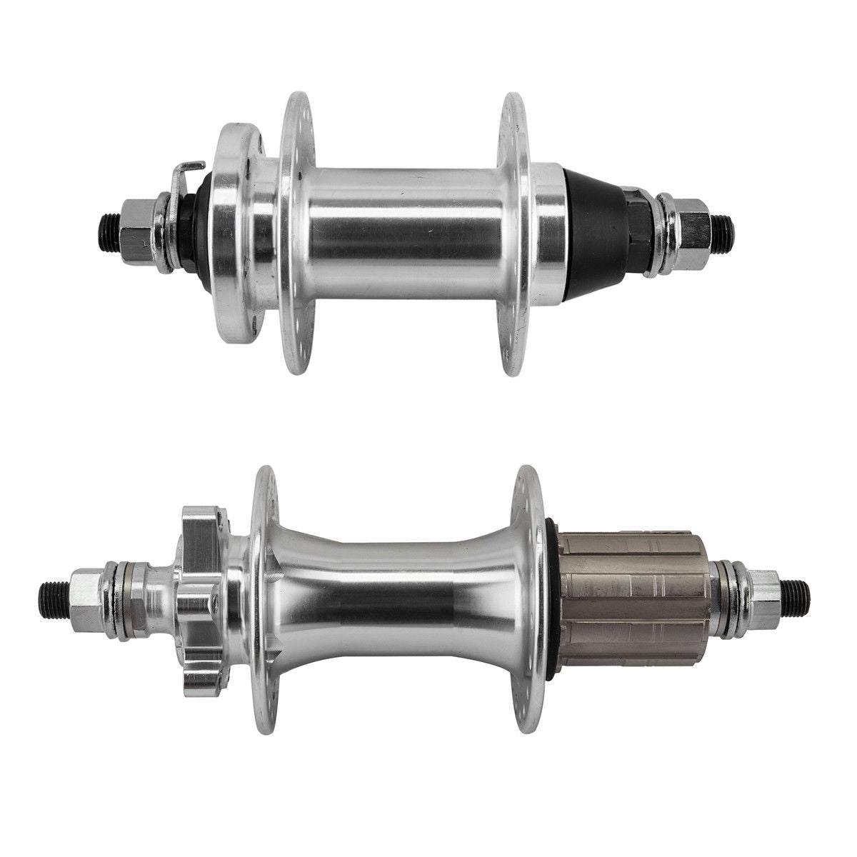 SE Racing OM Duro Hubset - 3/8" axles - 36H - 110/148mm 8-10spd - Silver Anodized