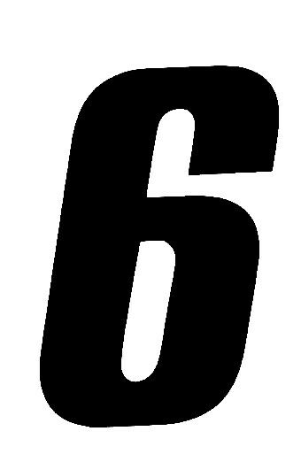 Tangent BMX Side Number Plate Number - 2" - Black #