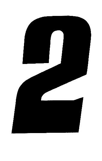 Tangent BMX Side Number Plate Number - 2" - Black #