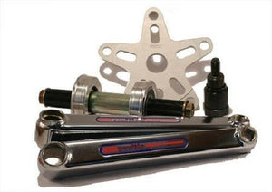 Profile Retro Box BMX cranks 3-Piece w/ American BB - 180mm - Chrome - USA Made