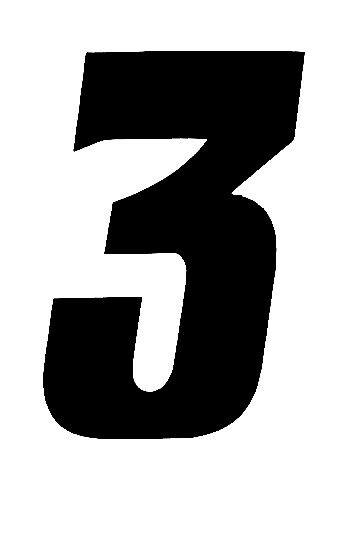 Tangent BMX Side Number Plate Number - 2" - Black #