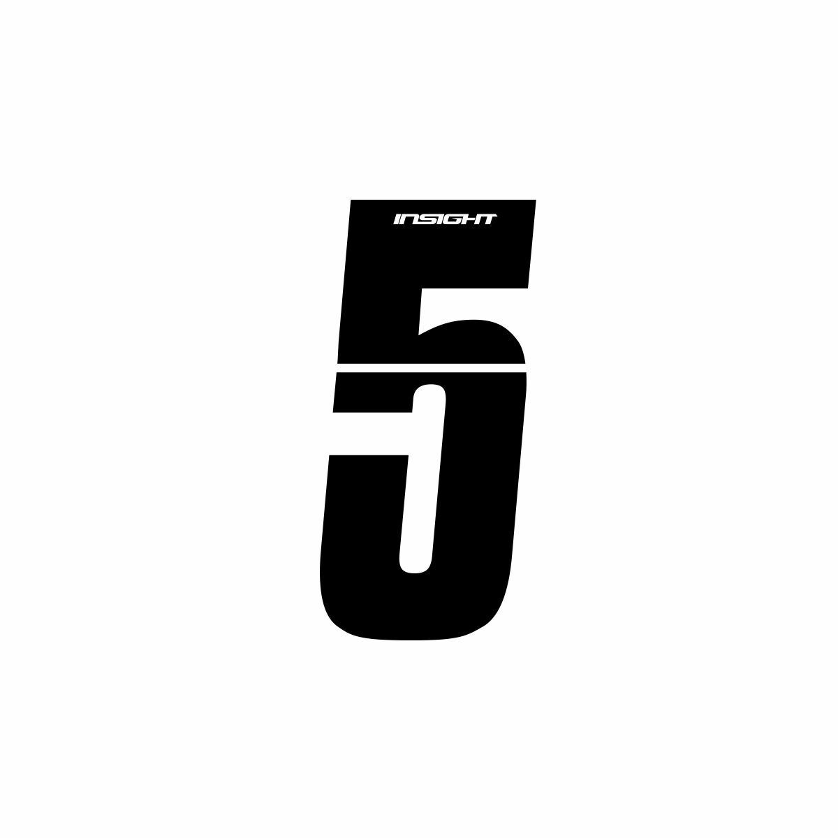 Insight BMX Side Plate Number - 3" - Black #