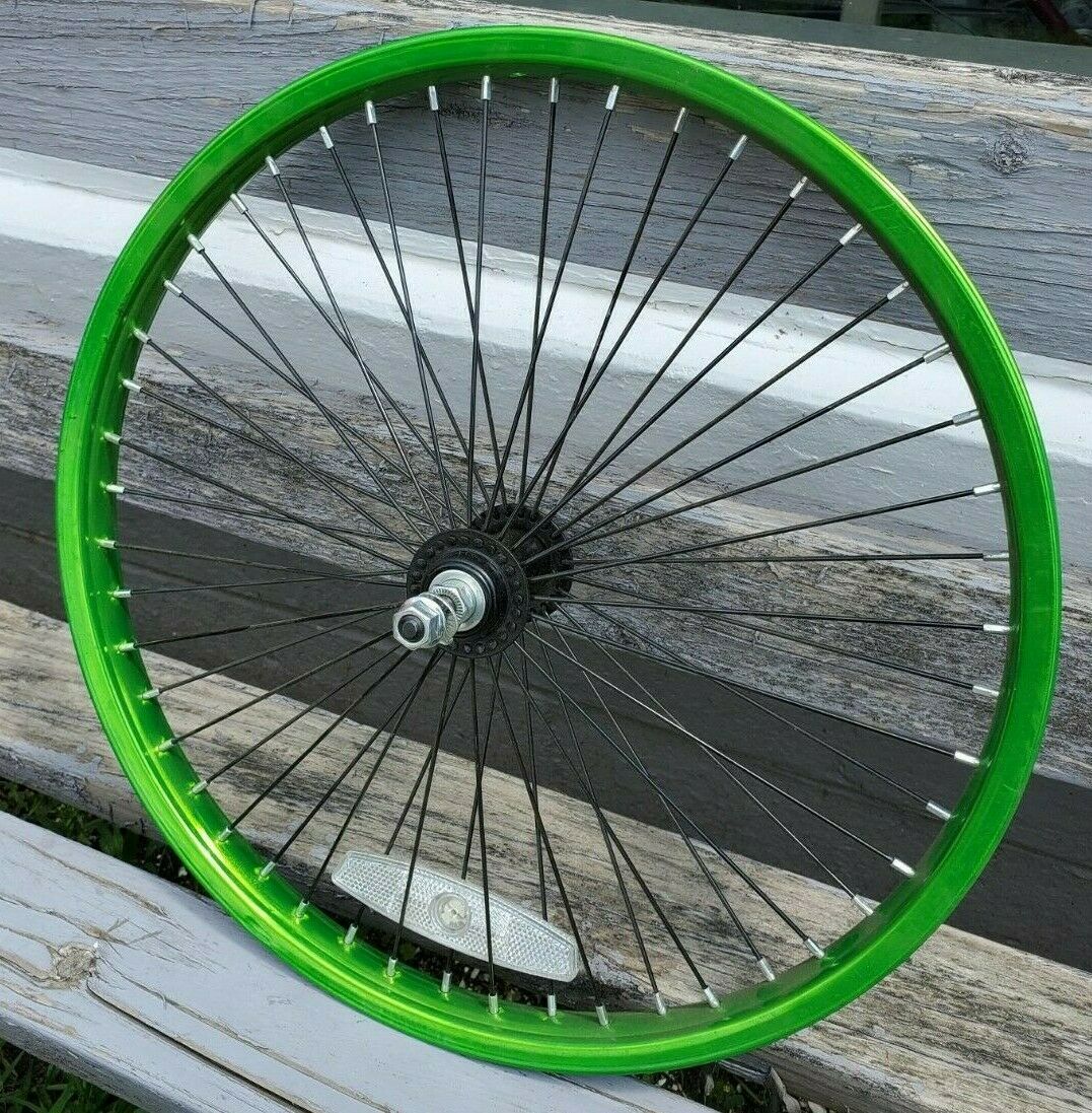 Steel 20" BMX Wheel - Front - Trans Green - 48H - 3/8" axle - Kent Next OEM