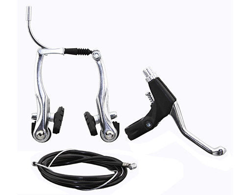 BMX V-Brake Kit - Lever+Cable+Caliper - Silver