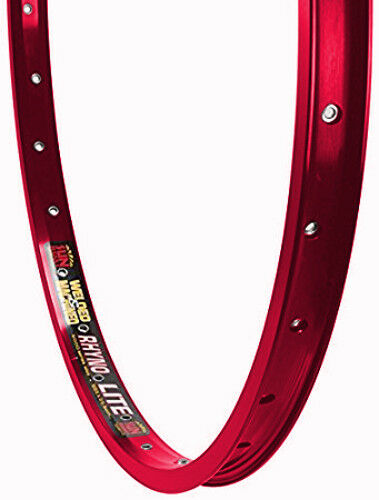 26" Sun Rhyno Lite XL BMX Double Wall Rim - 36H - Red Anodized