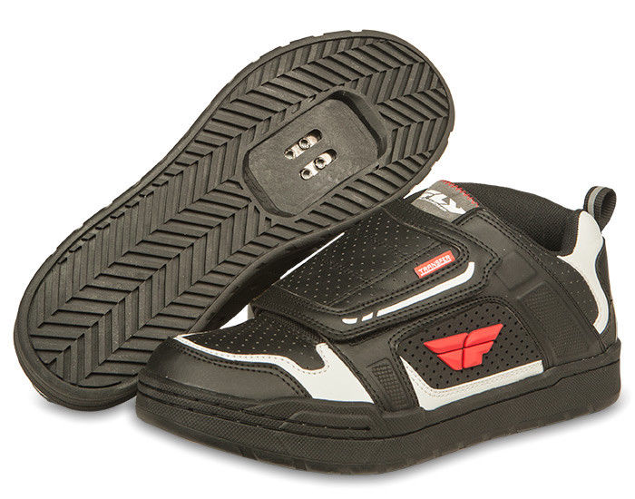 Fly Transfer SPD Clipless BMX Shoe - Black/White/Red - sz Adult 7