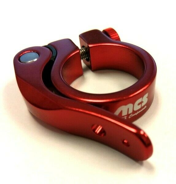 MCS Bicycles BMX Quick-Release Seat Post Clamp - 31.8mm - 1-1/4" - Red