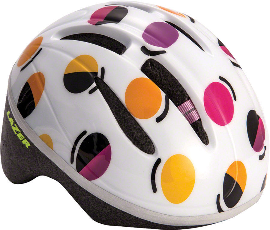 Lazer BOB Toddler Bicycle Helmet - 46-52mm - White with Multi-Color Dots
