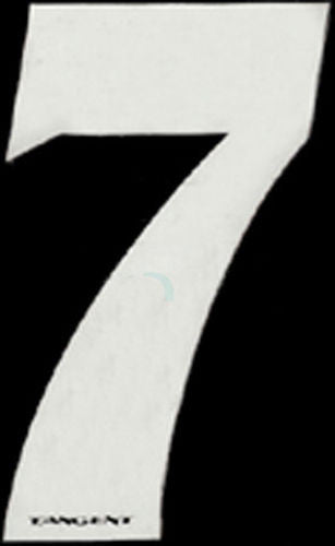 Tangent BMX Numberplate Number - 3" # - White