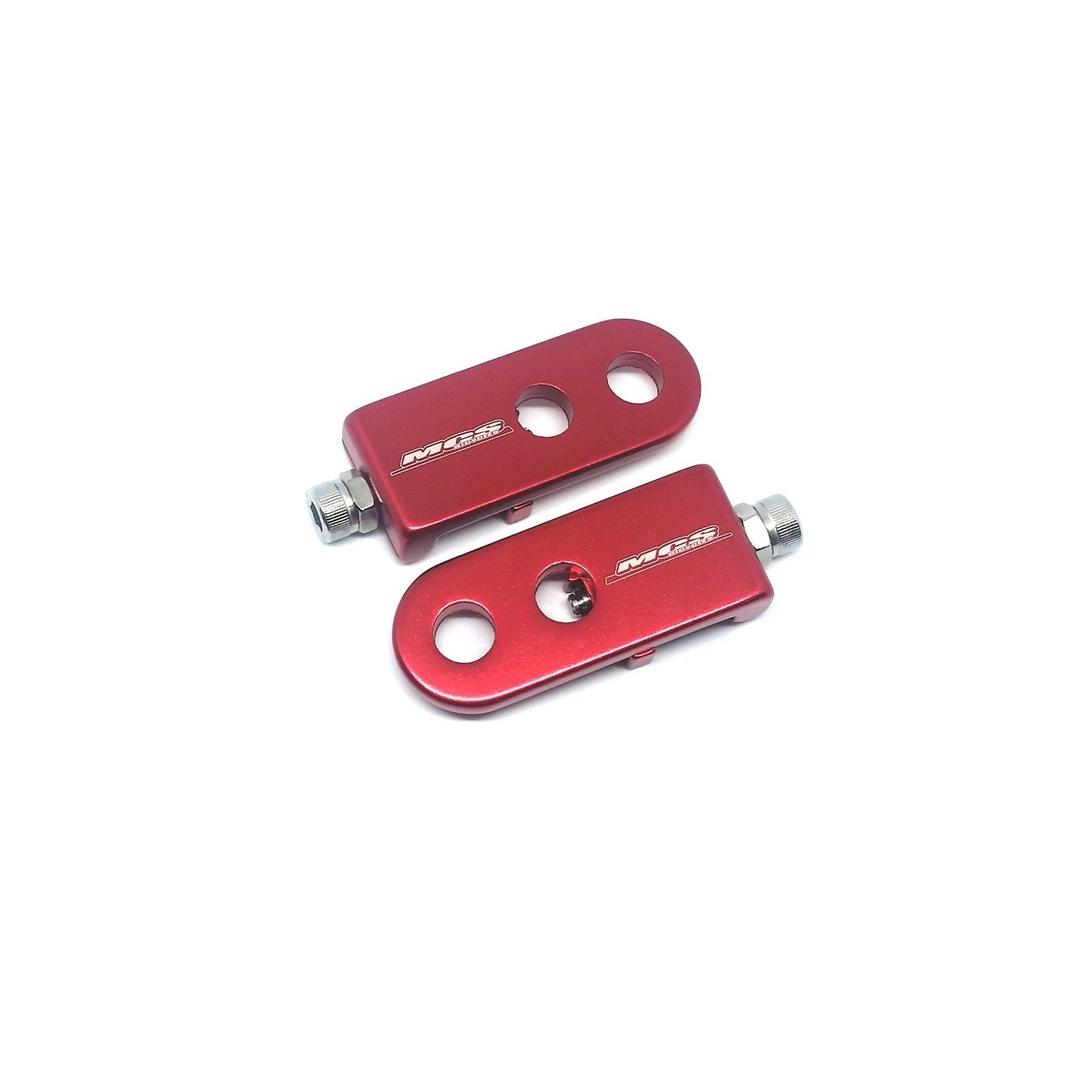 MCS BMX Chain Tensioners - 3/8" - Pair - Red