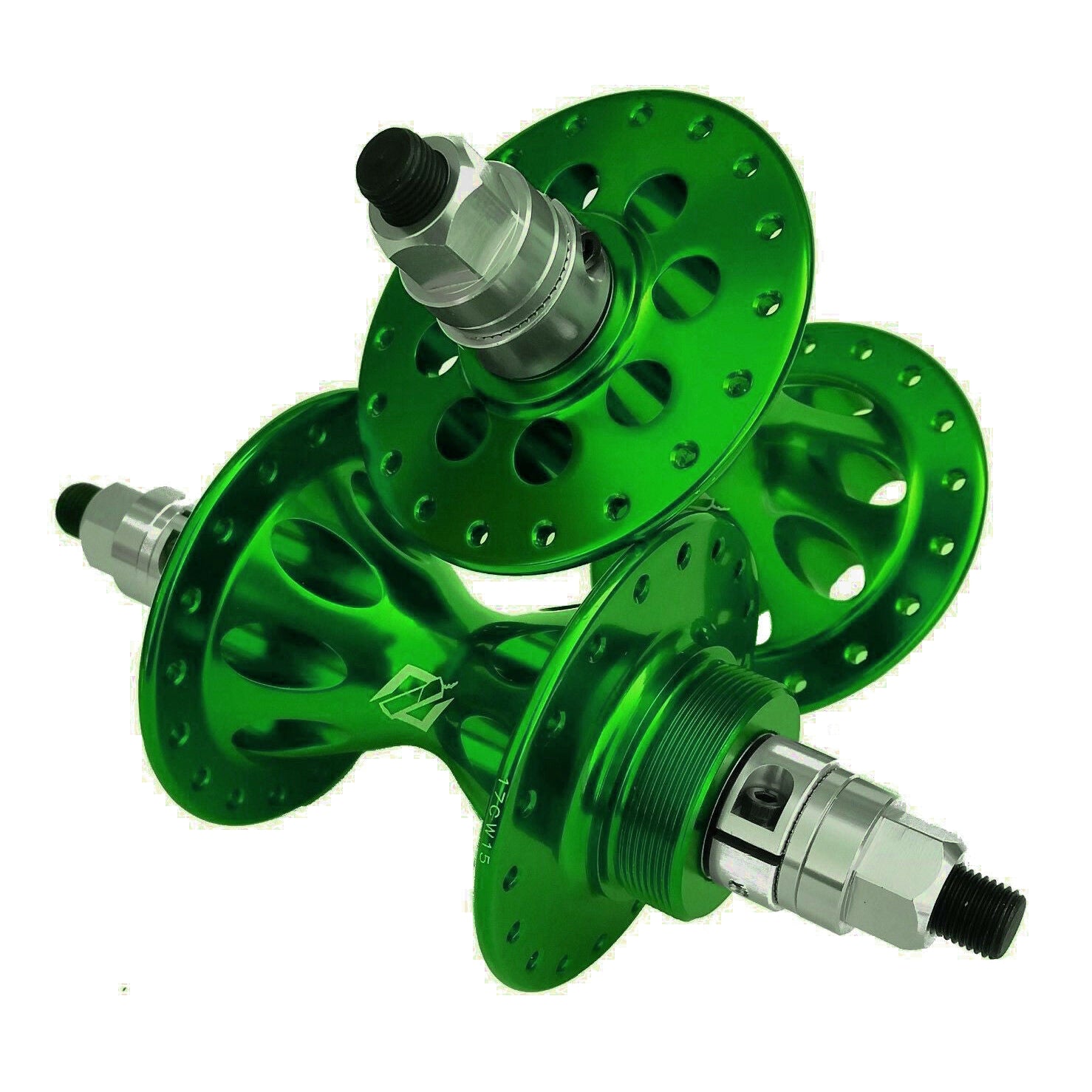 TNT Revolver 1st Gen Repop Sealed BMX Freewheel Hubset - 36h - 3/8 axle - Green