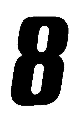 Tangent BMX Side Number Plate Number - 2" - Black #