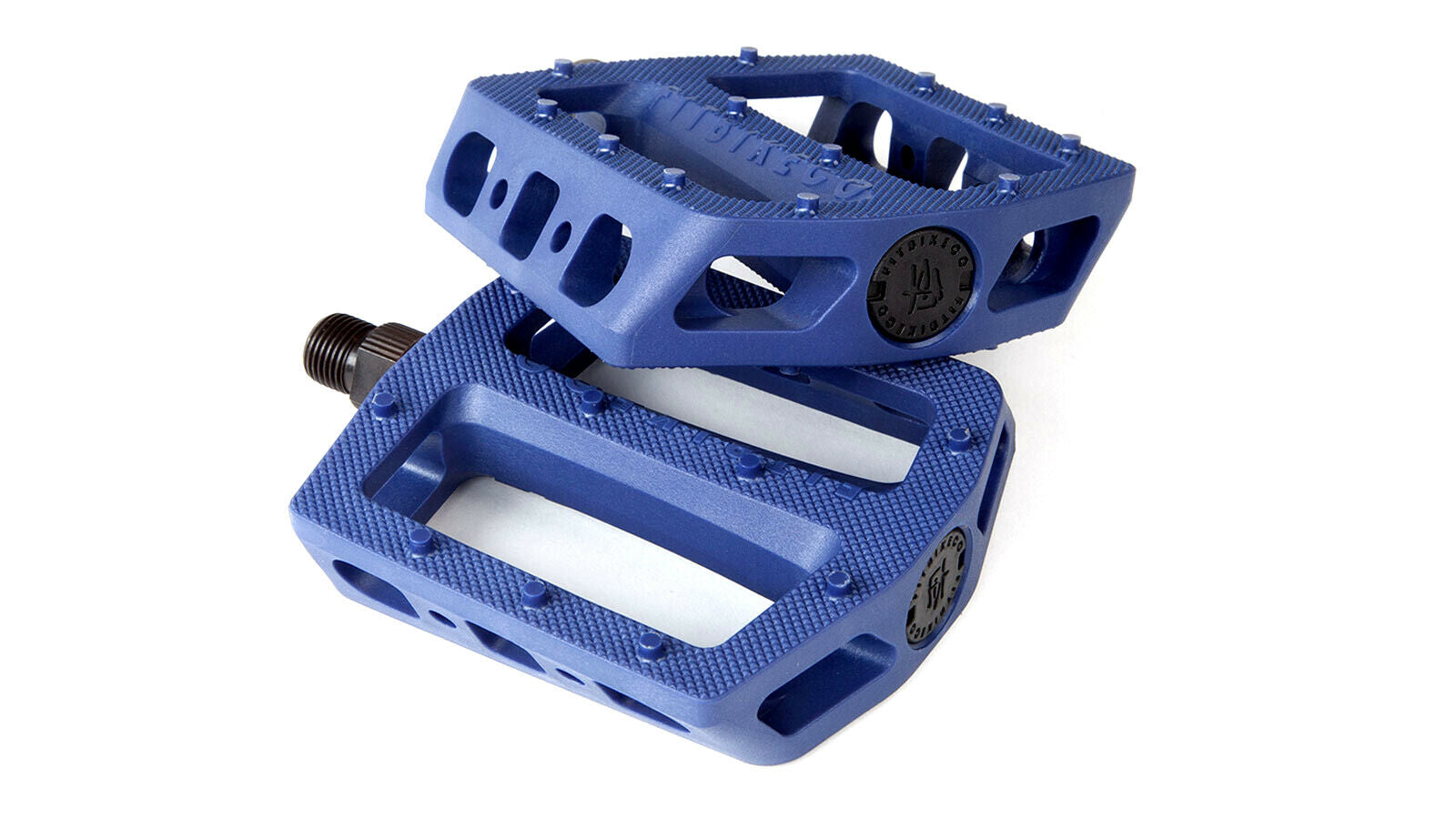 dark blue mtb pedals