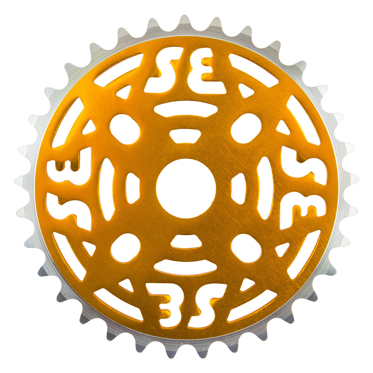 SE Racing 33T BMX Aluminum Sprocket / Chainwheel - Gold