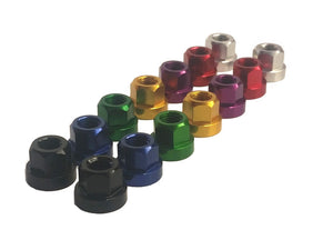 TNT Aluminum Axle Nuts - 3/8" x 26t - Set of 2 - Assorted Colors