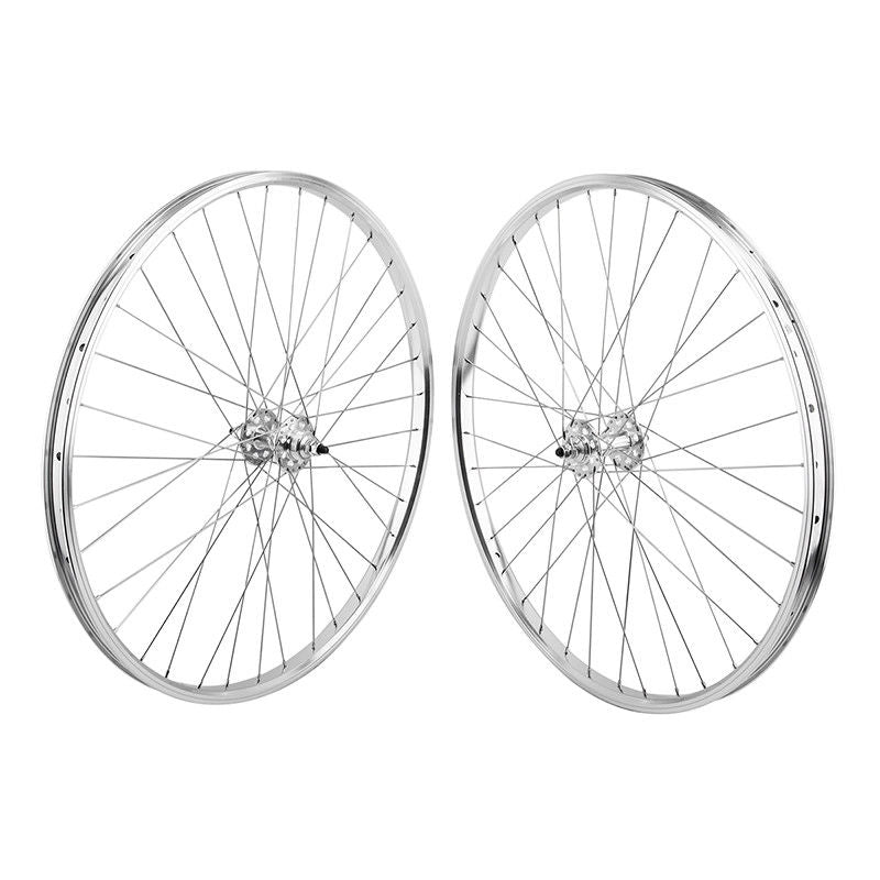 29" SE Racing Wheelset - Pair - 36H - Double Wall - Sealed Bearing - Flip Flop - Silver
