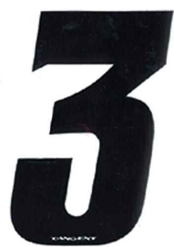 Tangent BMX Numberplate Number - 3" # - Black