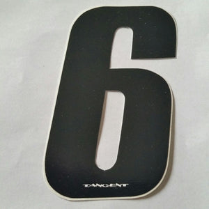 Tangent BMX Numberplate Number - 4" # - Black