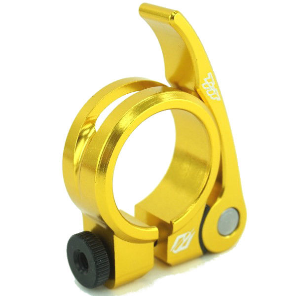 TNT Bicycles BMX Quick-Release Seat Post Clamp - 31.8mm - 1-1/4" - Gold