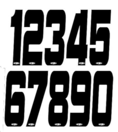 Answer BMX Numberplate Number - 3" # - Black