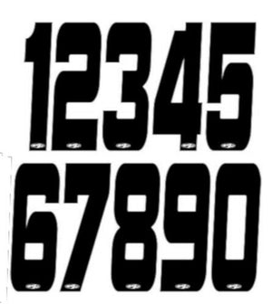 Answer BMX Numberplate Number - 3" # - Black