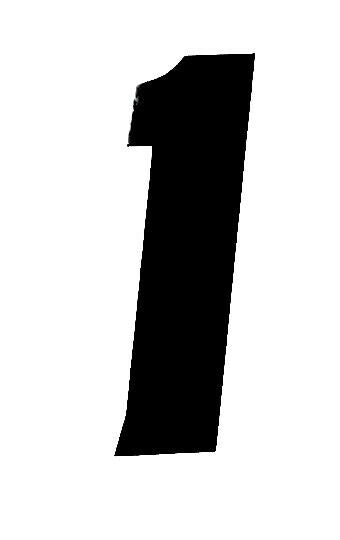 Tangent BMX Side Number Plate Number - 2" - Black #