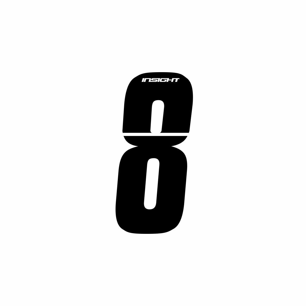 Insight BMX Side Plate Number - 3" - Black #