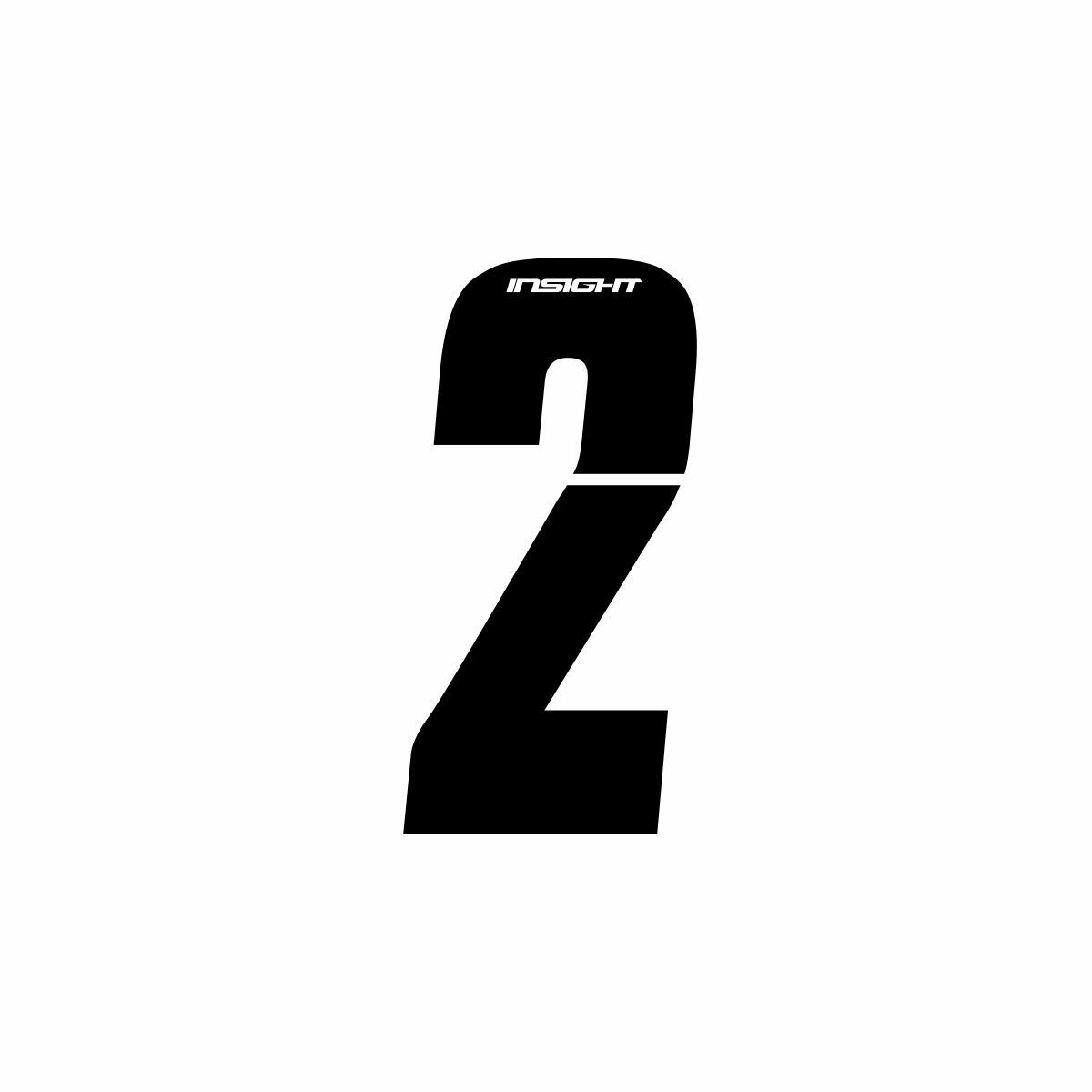 Insight BMX Side Plate Number - 3" - Black #