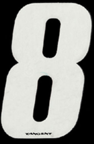 Tangent BMX Numberplate Number - 3" # - White