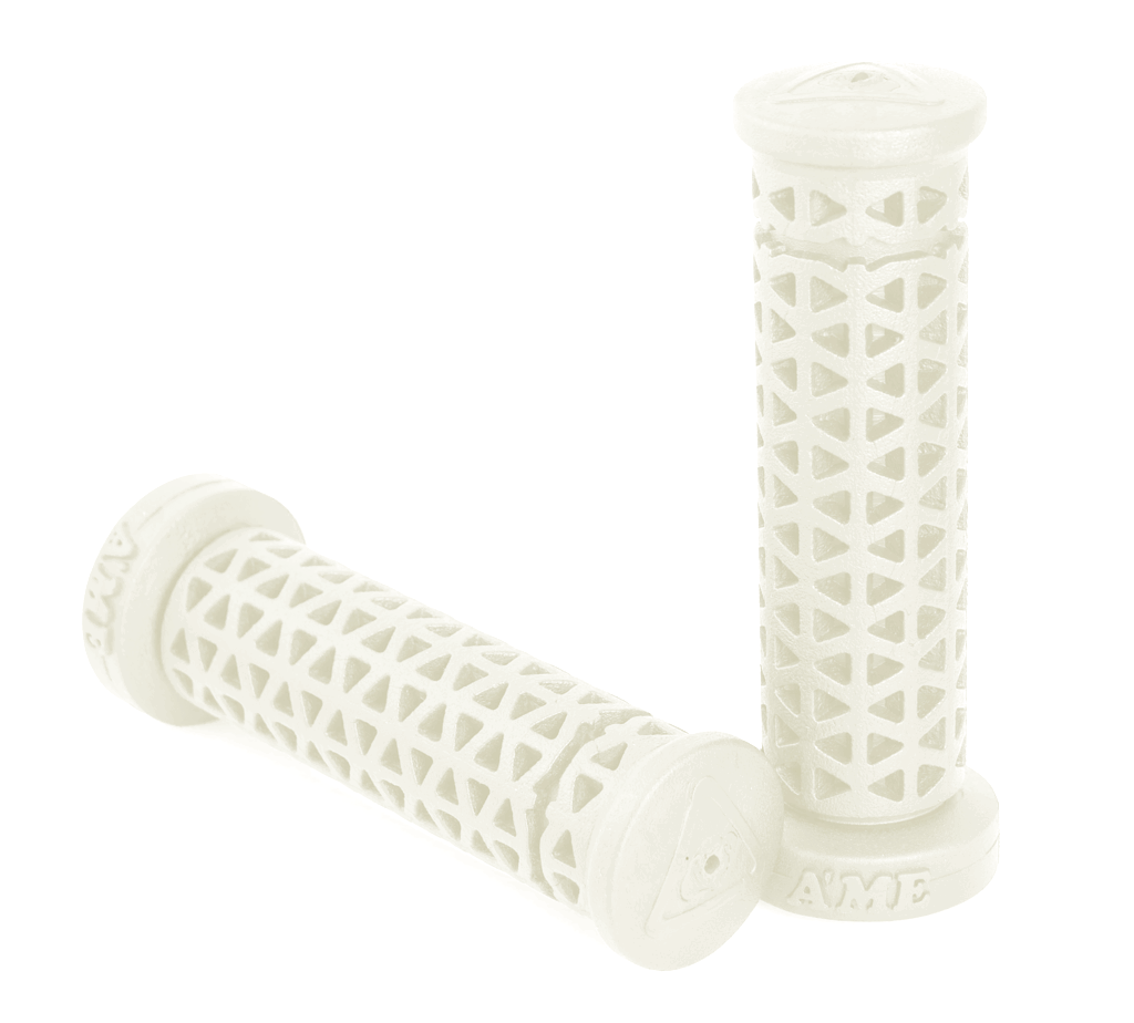 AME Zone Flangeless BMX Grips White A ME USA Made