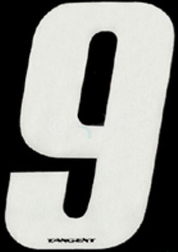 Tangent BMX Numberplate Number - 3" # - White
