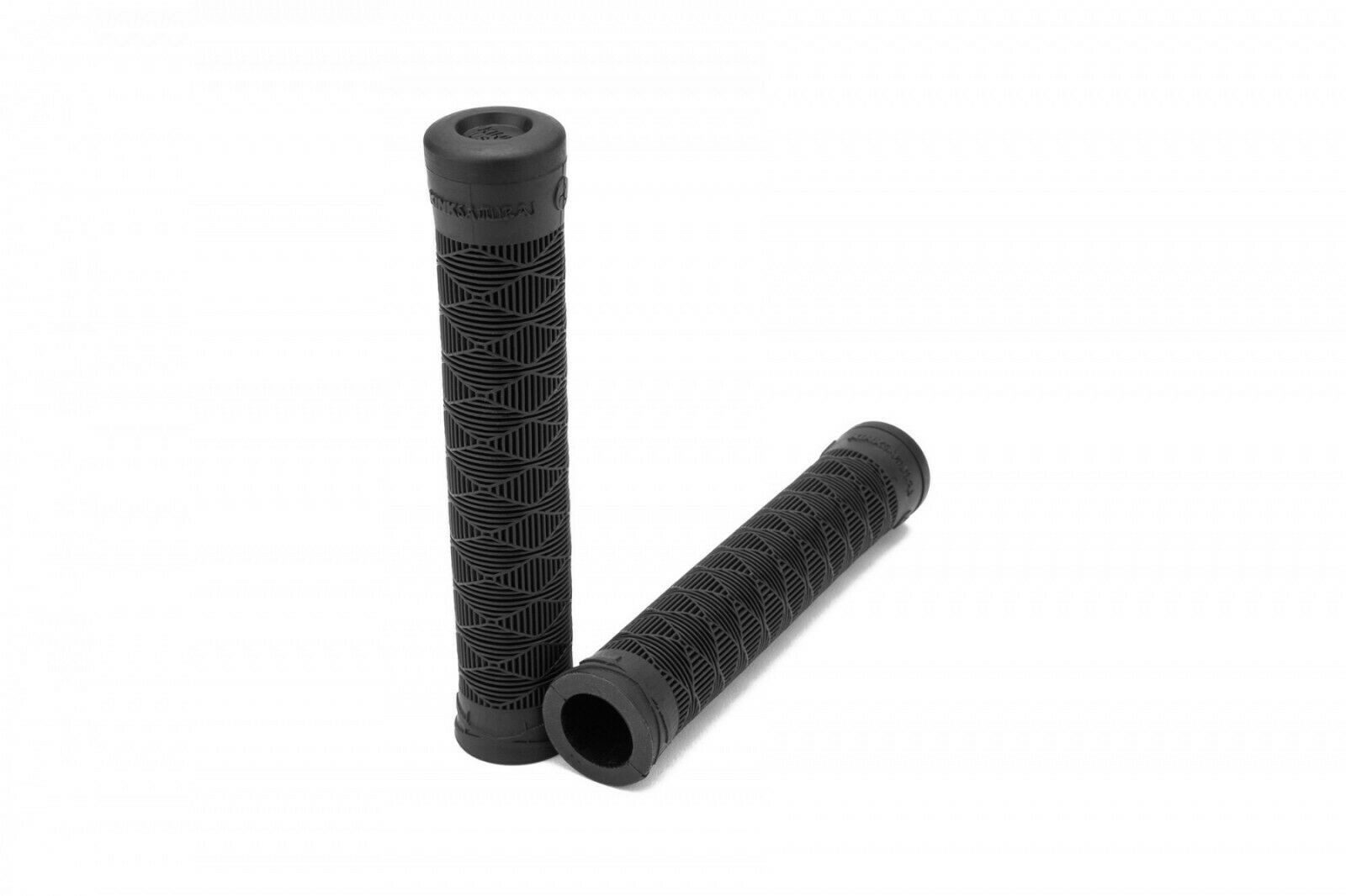 Kink BMX Samurai Grips w/ Bar Ends - Flangeless - Black