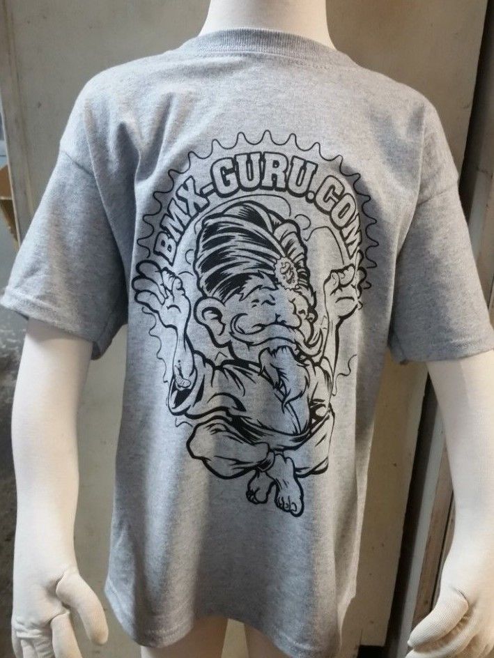 BMXGuru Short Sleeve Tee - Youth Sizes - Gray T-shirt