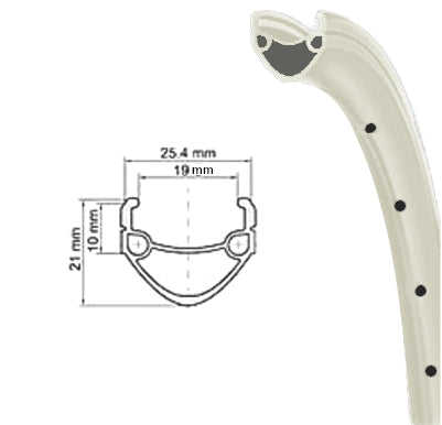 24 507mm Mach1 EXE BMX Rim Double Wall 36h White